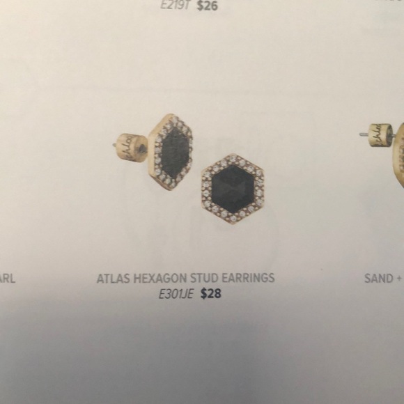 Atlas hexagon studs - Picture 2 of 2